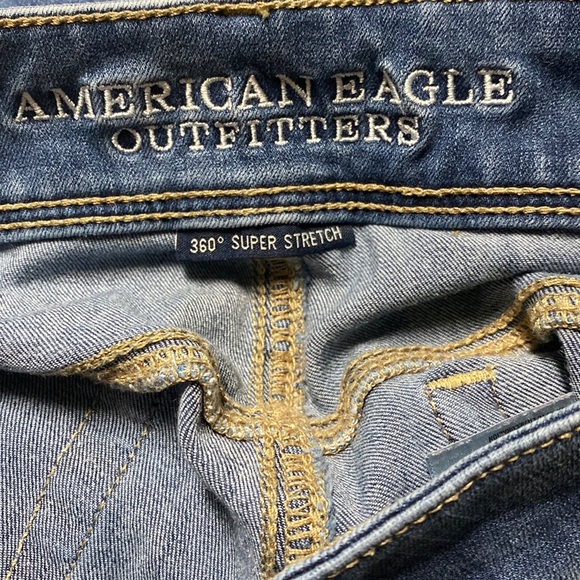 Y2K American Eagle Kick Boot Low Rise Bootcut Flare Jeans size 10 - Picture 3 of 9